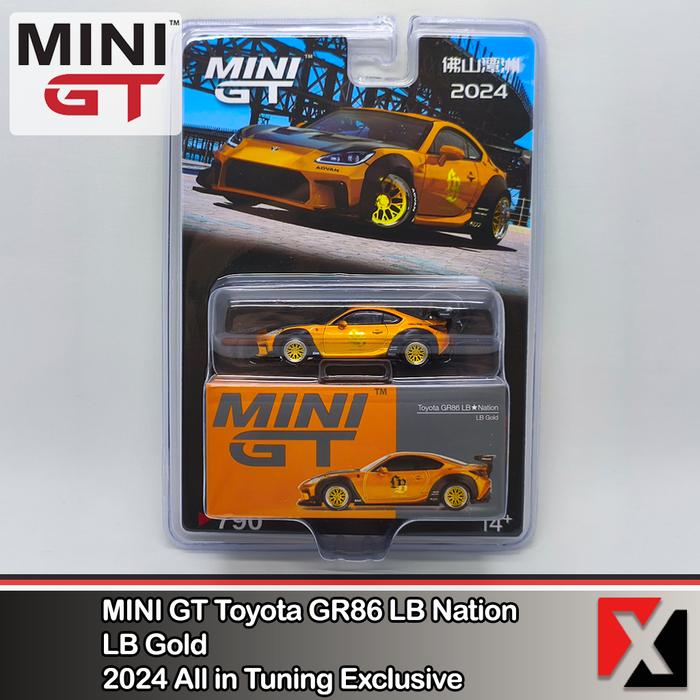 MINI GT Toyota GR86 LB Nation LB Gold 2024 All In Tuning