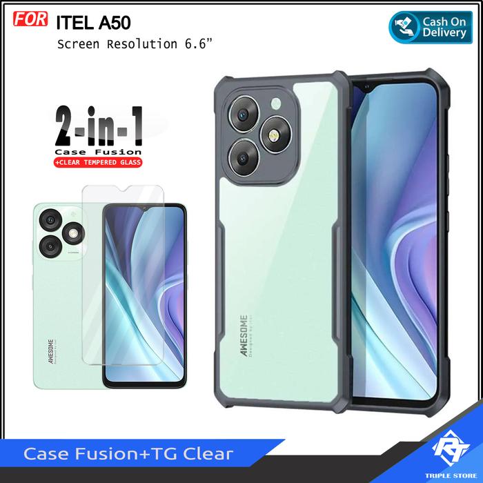 Gambar Case Free Tempered Glass Clear itel P65 A50 - itel A50 dari Triple Storee undefined Tokopedia