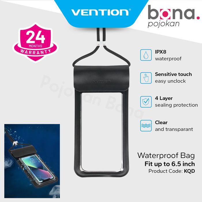 Gambar Vention Waterproof Case Cover Phone Case Pouch Large Size 6.5 inch - Large dari Pojokan Bona undefined Tokopedia