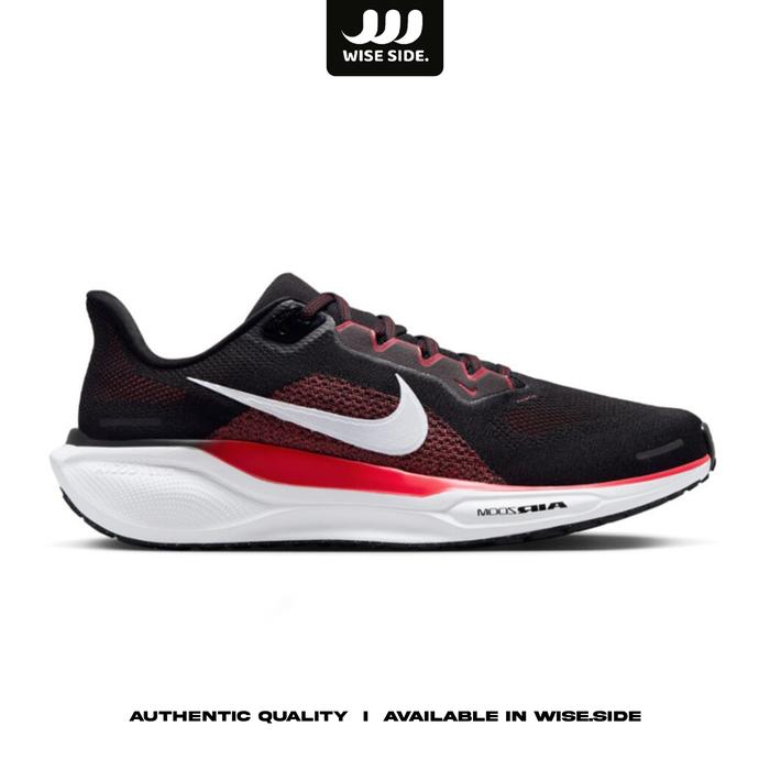 Sepatu Lari Pria Nike Air Zoom ReactX Pegasus 41 Black Fire Red Mens  FD2722-003 ORIGINAL 45