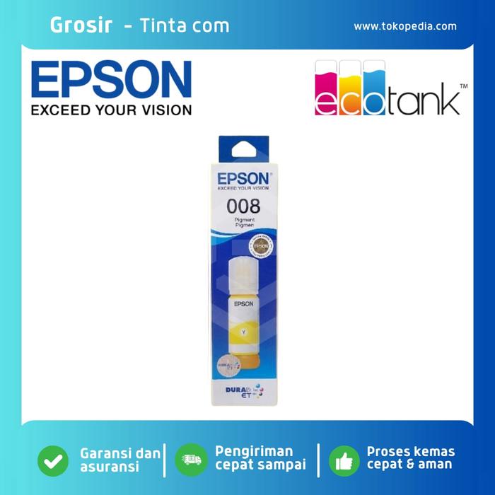 Gambar TINTA EPSON 008 ORIGINAL FOR PRINTER L6460, L6490, L6550, L6570, L6580, L15150, L15160 , M15140 - Kuning dari Grosir tinta com undefined Tokopedia
