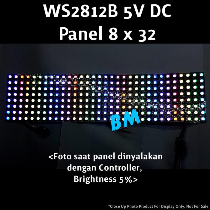 Gambar WS2812B LED Panel Matrix 16 x 16 Pixel RGB Flexible Addressable WS2812 - 8 x 32 Pixel dari BMastr undefined Tokopedia