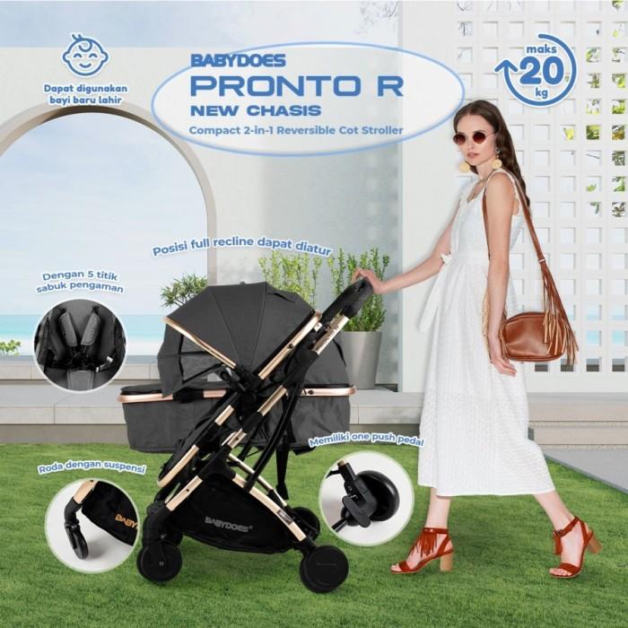 Gambar Stroller Babydoes Pronto R / Cabin Size Reversible 2222 - R - GOLD DARK , BUBBLE WRAP dari Tembem Baby Mart undefined Tokopedia