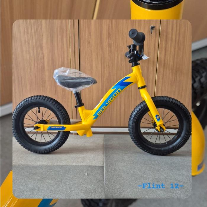Jual push bike balance polygon flint 12 inch boy girl ban karet