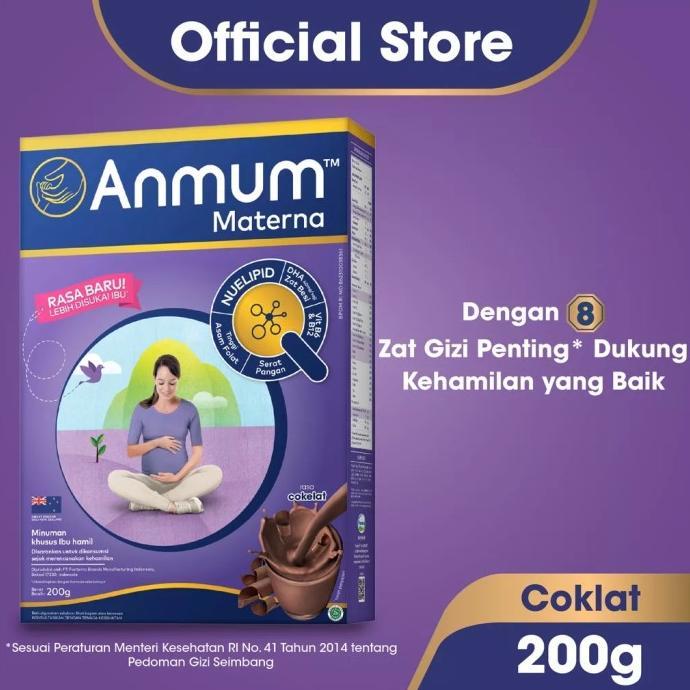 Gambar Anmum Susu Bubuk Ibu Hamil Materna Coklat 200G dari kasbegaj undefined Tokopedia