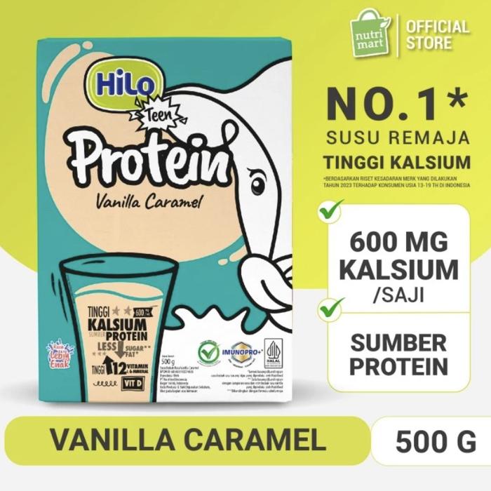 Gambar Hilo teen vanilla caramel 500gr susu tinggi kalsium dari Vlogue undefined Tokopedia