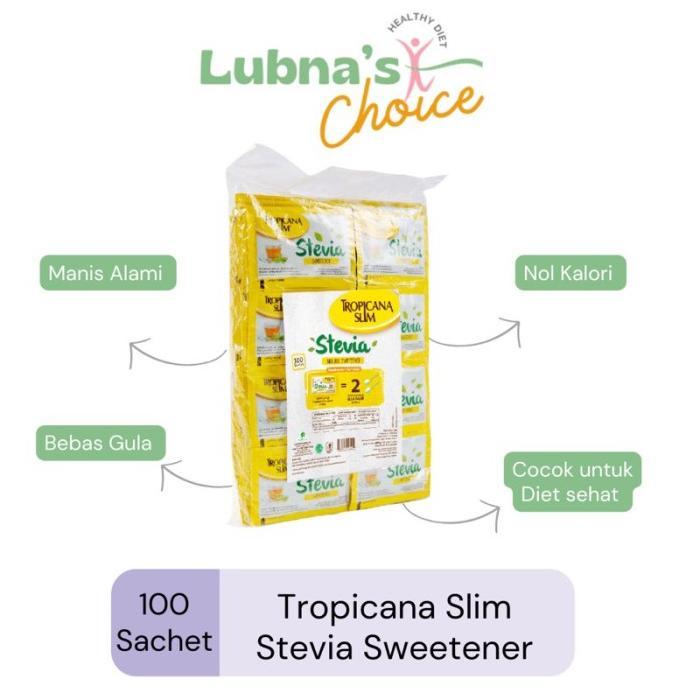Gambar Tropicana Slim Sweetener Stevia 100 Sachet - Pemanis Alami Nol Kalori Terlaris! - 50 Pcs dari NMR OLSTORE undefined Tokopedia