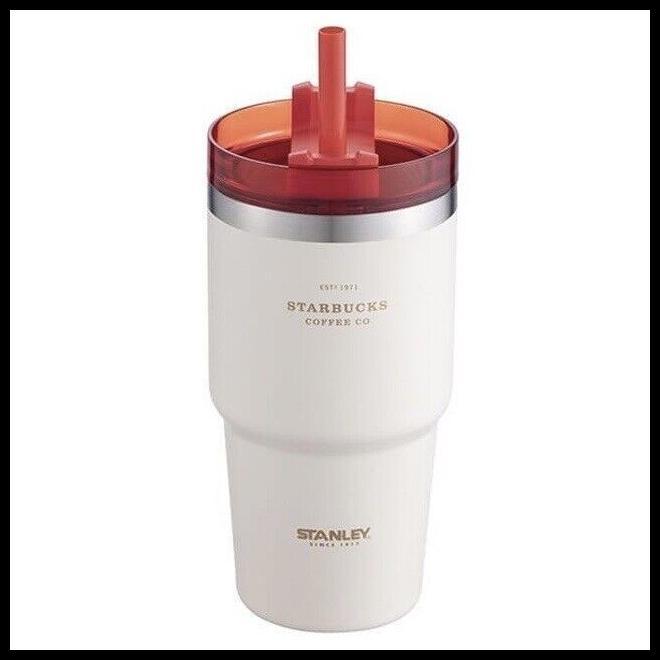 Gambar Starbucks X Stanley Stainless Steel Straw Cup 20Oz Harga Promo - white/red dari KIOS DIKI2 undefined Tokopedia