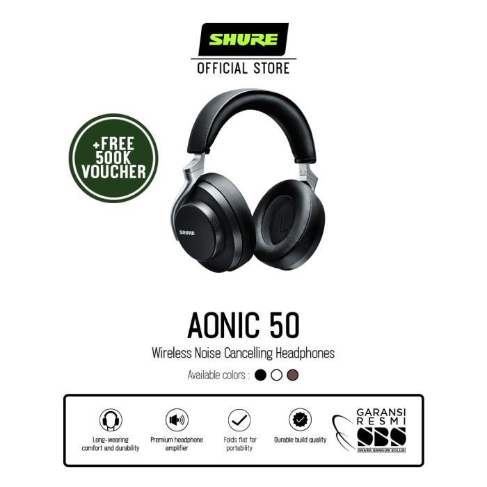 Gambar Ready Stok Shure Aonic 50 Wireless Noise Cancelling Headphones Original - SBH2350-BK-J dari Zaenal Store. undefined Tokopedia