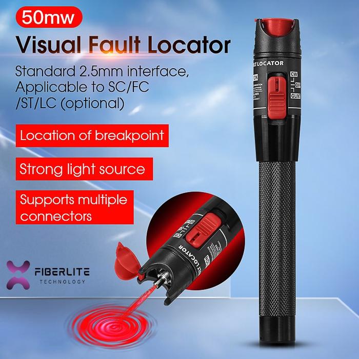 Gambar Visual Fault Locator VFL 10mW 20mW 30mW 50mW Senter Laser Optik Comptyco Kabel Fiber Optic - 50mW (50KM) dari FiberLite Technology undefined Tokopedia