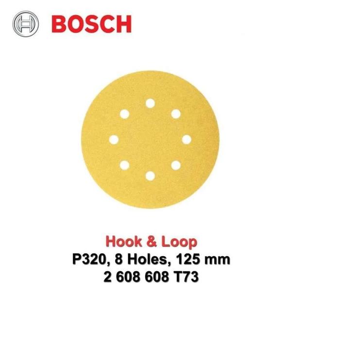 Gambar Bosch 5" Grit 100 Amplas Bulat Velcro Hook And Loop Disc - P320 (T73) dari Drill&Co undefined Tokopedia