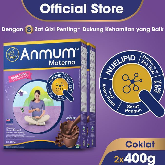 Gambar Anmum Materna Susu Bubuk Cokelat 2x 400g - Susu Ibu Hamil dari kasbegaj undefined Tokopedia