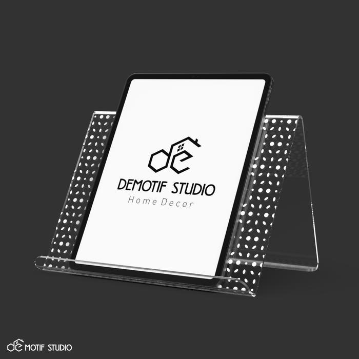 Gambar ALAS TATAKAN PENYANGGA TEMPAT DUDUKAN SANDARAN SERBAGUNA MULTIFUNGSI KOMPATIBEL KUAT MEJA AKRILIK BENING TRANSPARAN TABLET HP IPAD TAB STAND STANDING HOLDING HOLDER UNIVERSAL MULTIFUNCTION PORTABLE TABLE CLEAR ACRYLIC MOTIF GEOMETRIC KEKINIAN ELEGAN 017 dari Demotif Studio undefined Tokopedia
