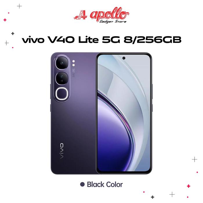 Gambar VIVO V40 Lite 5G 8/256 GB Garansi Resmi Indonesia - Black dari ApolloGadgetStore.id undefined Tokopedia