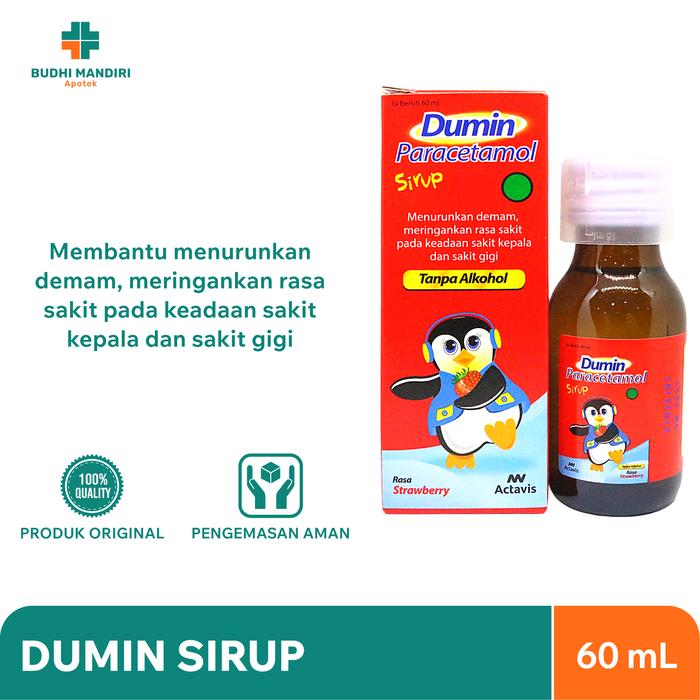Gambar Dumin Paracetamol Sirup 60ml - Meredakan Demam dan Nyeri dari Budhi Mandiri Official undefined Tokopedia
