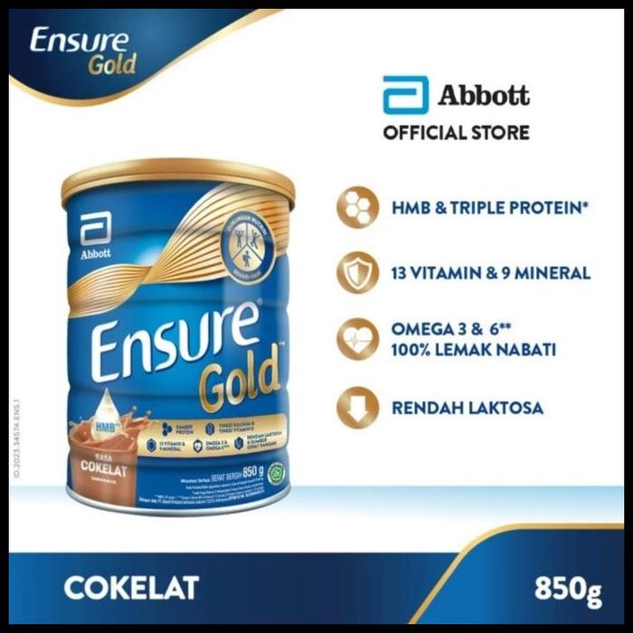Gambar Best Quality Ensure Gold Hmb Vanila 850 Gram/850Gr/Vanilla/Gandum - COKLAT dari Gerai Abataku undefined Tokopedia