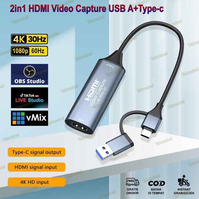 Live Stream Camera Ps4 Twitch USB Type-C Video Capture Card HDMI