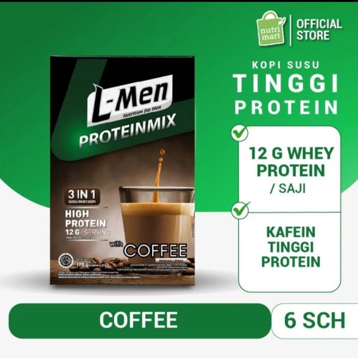 Gambar L-men protein mix coffee 6 sachet dari Windalbar shop undefined Tokopedia