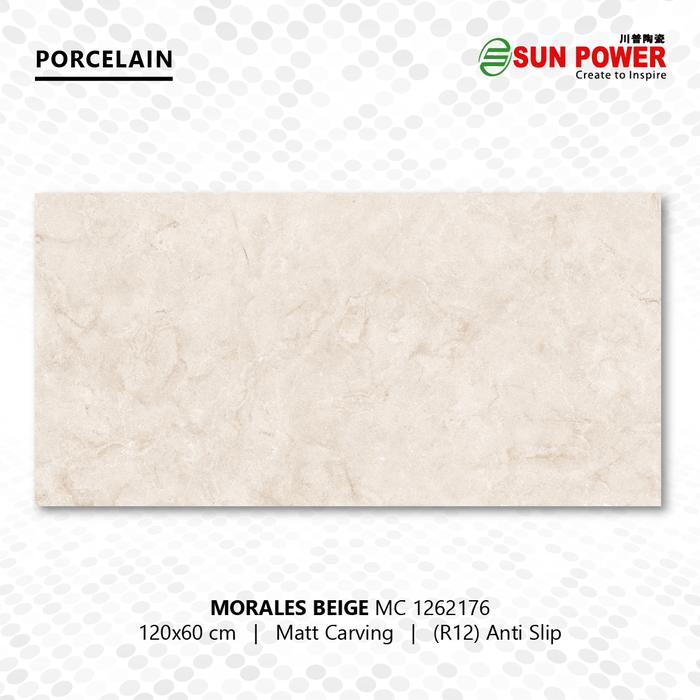 Gambar Granit Lantai Anti Slip Matt R12 -  Morales Series 120x60 | Sun Power - beige dari Sun Power Ceramics undefined Tokopedia