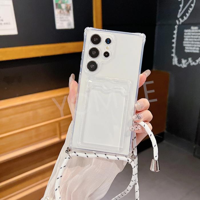 Gambar New! Sling Case Samsung A33 A53 A51 A52 A52S A50 A50S A30S A32 A03 A72 A73 S21 S20 S23 FE A23 A13 Transparant Card Slot Holder Softcase - Sling Clear, SAM A53 5G dari My Case88 undefined Tokopedia