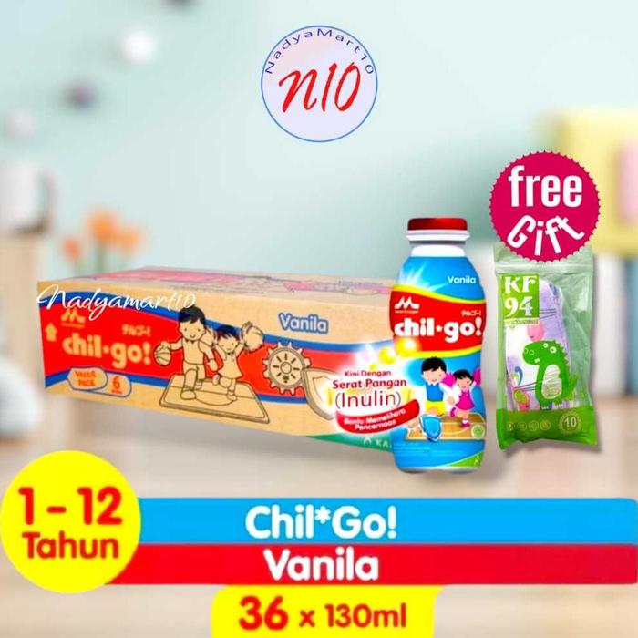 Gambar READY STOCK CHIL GO Susu Vanila UHT 36x130ml [free masker kids 10s] dari Kendals_Shop undefined Tokopedia