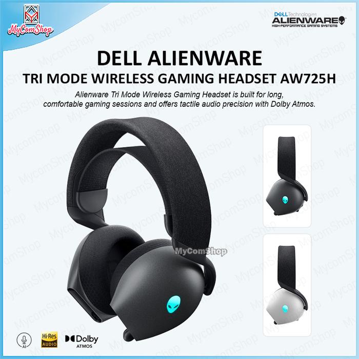 Gambar DELL ALIENWARE TRI MODE WIRELESS GAMING HEADSET WITH DOLBY ATMOS - AW725H - Dark side moon dari MYCOMSHOP undefined Tokopedia