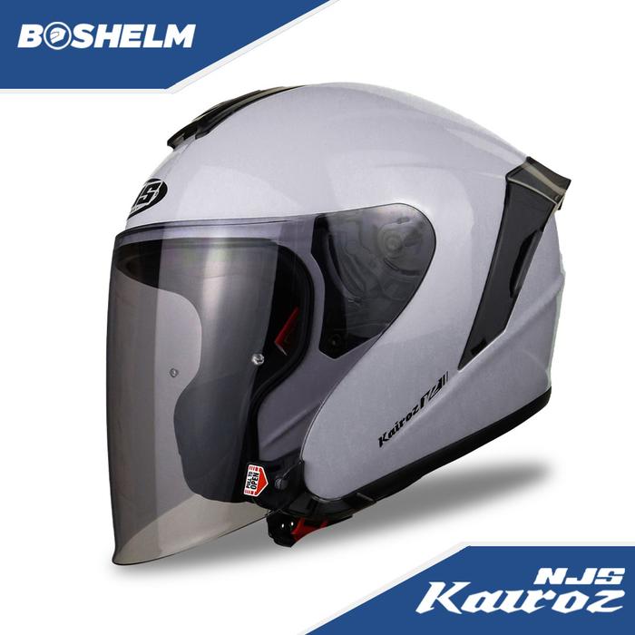 Gambar Helm NJS Kairoz V2 SOLID Helm Half Face SNI - STONE GREY DOFF, M dari BOSHELM undefined Tokopedia
