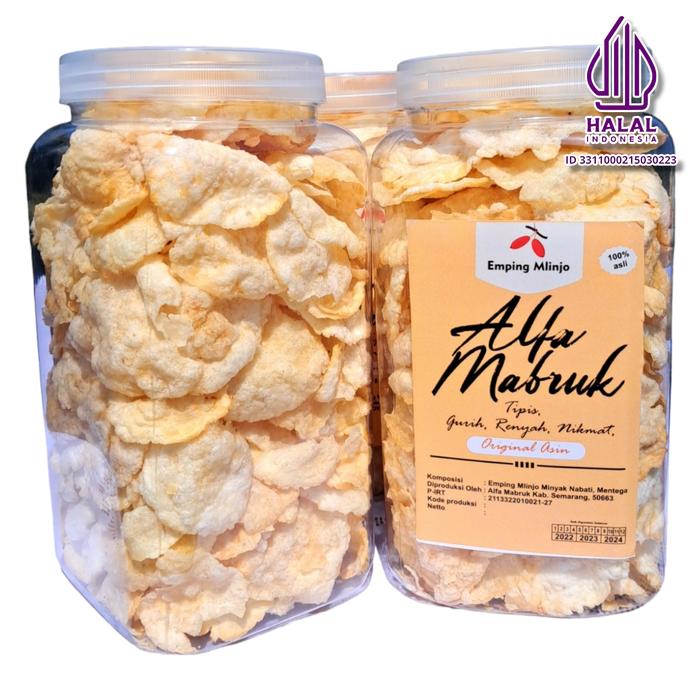 Gambar Emping melinjo Matang Asin Gurih Toples Besar - EO Toples dari Alfa Mabruk 99 undefined Tokopedia