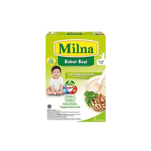 Gambar MILNA Bubur Bayi MPASI 6+ dan 8+ / Makanan Pendamping ASI - 6+SupDagingBrok dari NewBabyKids undefined Tokopedia
