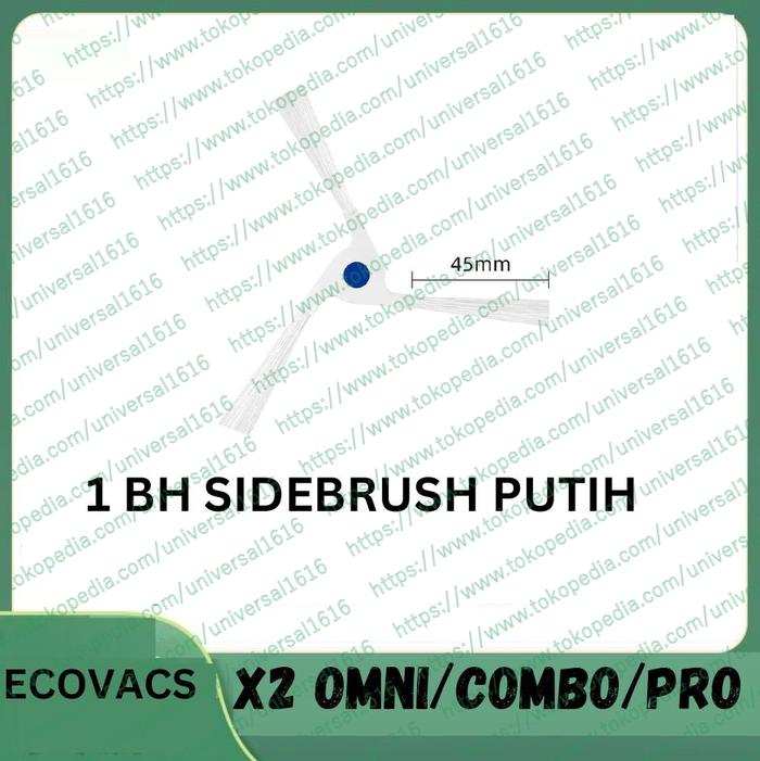 Gambar Ecovacs Deebot X2 OMNI / COMBO/ PRO MOP FILTER DUSTBAG MAINBRUSH SIDEBRUSH JKT - SIDEBRUSH PUTIH dari Universal1616 undefined Tokopedia