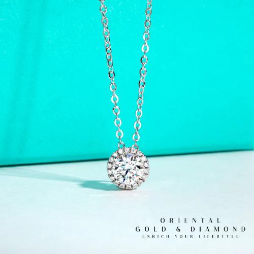 Moissanite D Color 65mm Classic Clavicle Pendant Necklace 925 Sterling  Silver Wedding Anniversary Party Birthday Gift