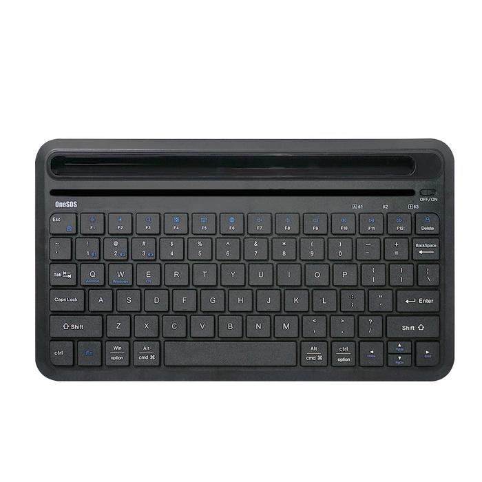 Gambar Keyboard Wireless Multi Device OneSOS Bluetooth 2.4Ghz With Holder For Smartphone Tablet PC Laptop - Black dari Fashion Selular_NEW undefined Tokopedia