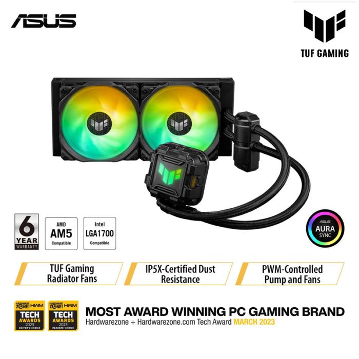 Gambar ASUS TUF Gaming LC II 240 ARGB | Liquid CPU Cooler 240mm Aura Sync dari Lezz Computech undefined Tokopedia