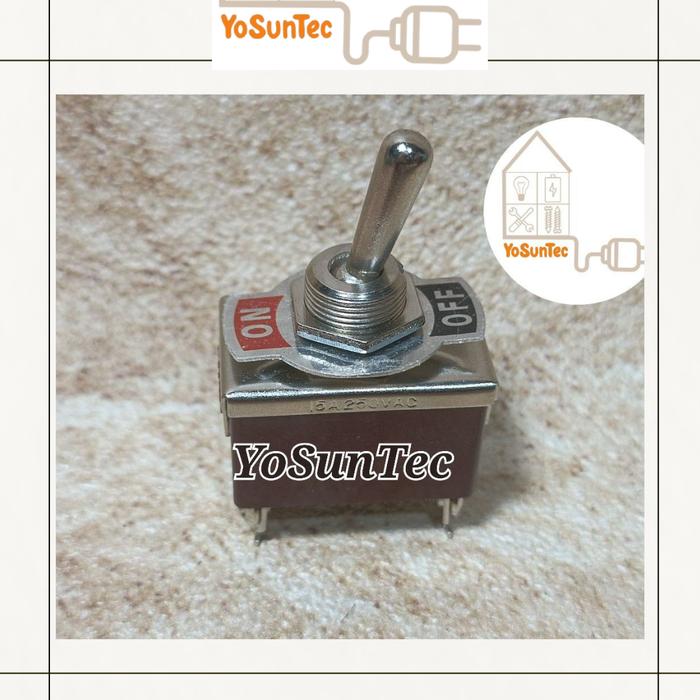 Gambar Saklar Switch Toggle Togle Tombol ON OFF ON 4 6 Pin Kaki 15A 20A 250Vac - 4 PIN ON OFF dari Yosuntec undefined Tokopedia