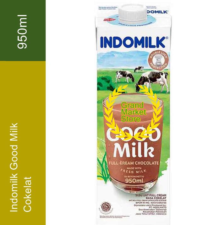 Gambar Indomilk UHT Good Milk Choco 950ml Indomilk Good Milk Full Cream Cokelat 950 ml dari Bagus&Hemat undefined Tokopedia