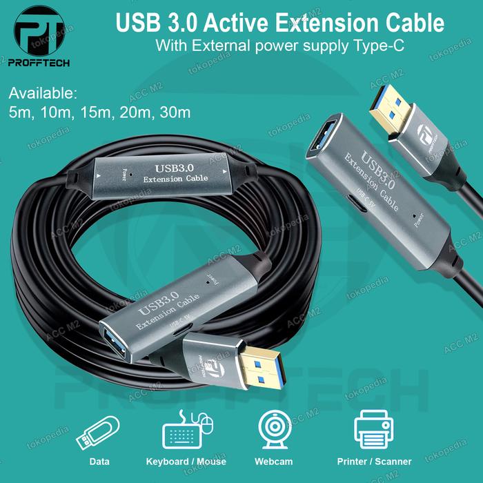 Jual Kabel USB 3.0 Extension Active / Aktif 5m, 10m, 15m, 20m, 30m ...