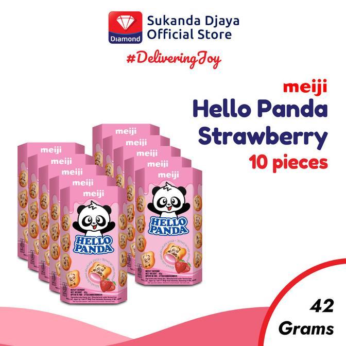 Gambar meiji hello panda biskuit strawberry snack ringan 45 gr [isi 10 pcs] exp lama dari allemzeroun undefined Tokopedia