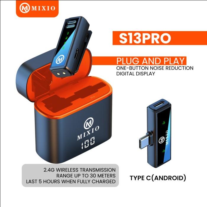 Gambar MIXIO S13Pro S14Pro Wireless Microphone Profesional Mikrofon Lavalier - S13Pro Type-c dari MIXIO undefined Tokopedia