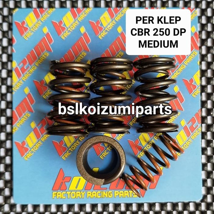 Gambar PER KLEP KOIZUMI CBR 250 DOBEL PER/DP  MEDIUM HARD KOMPETISI - MEDIUM dari BSLKOIZUMIPARTS undefined 2 Tokopedia