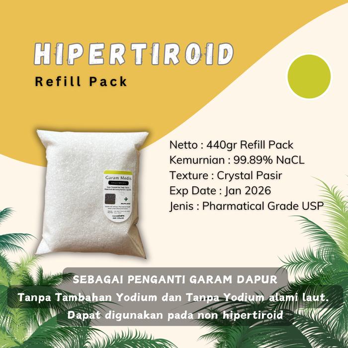 Gambar Garam Medis konsumsi Tiroid dan Hipertiroid non yodium 1kg - Refill 440gr dari roomdev undefined Tokopedia