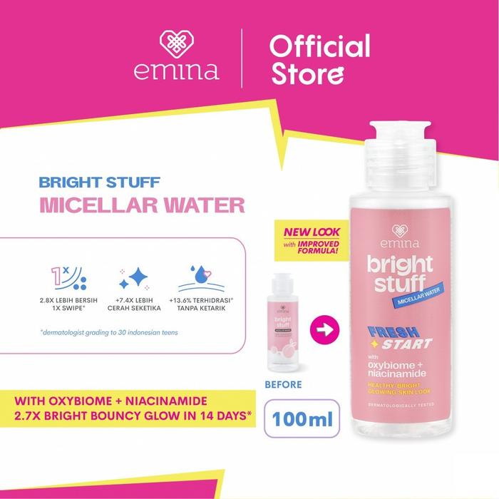Gambar EMINA Bright Stuff Micellar Water |100ml|50ml - 100ml dari Mekar Cosmetic Serang undefined Tokopedia