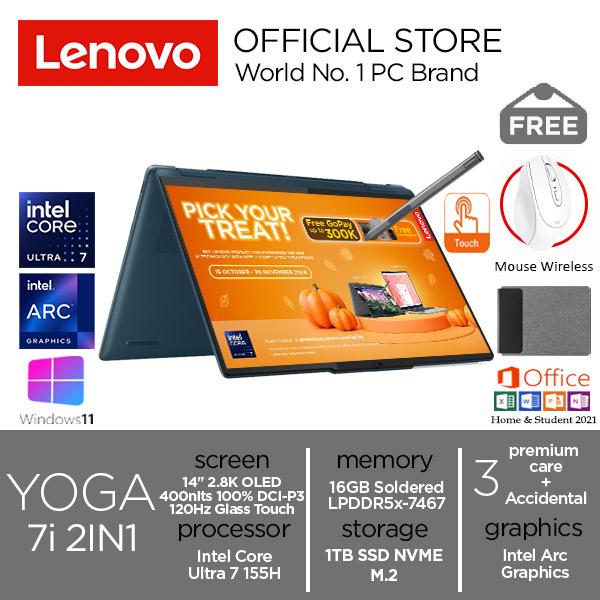 Gambar Lenovo Yoga 7i 2IN1 Intel Ultra 7 155H 1TB SSD 16GB OLED Touch Win11 - TANPA_ANTIGORES dari lenovo authorized tangerang undefined Tokopedia