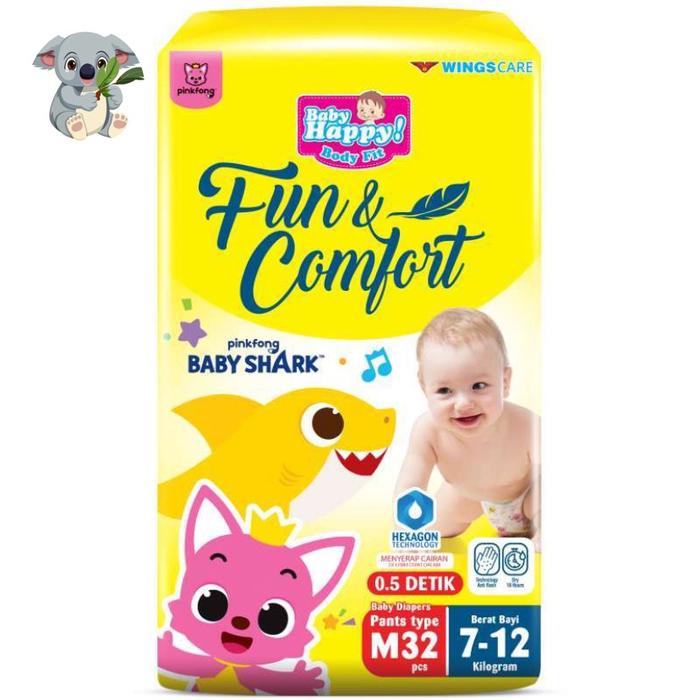 Gambar Baby Happy Popok Bayi Celana PinkFong Baby Shark M 34 - Kuning M 32 dari Koalaku0724 undefined 2 Tokopedia