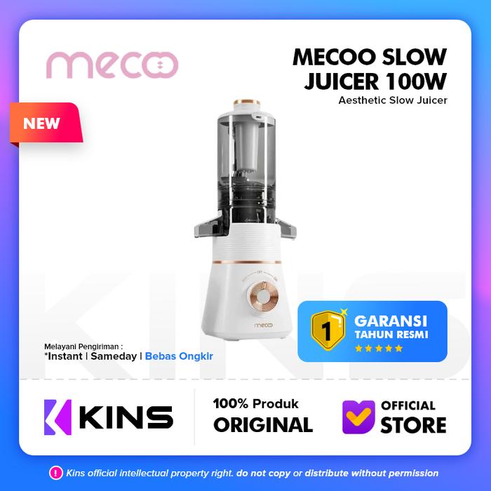 Gambar Mecoo Aesthetic Slow Juicer Big Funnel Corong Extra Besar EasyClean 100 Watt - Milky White dari KINS Official Store undefined Tokopedia