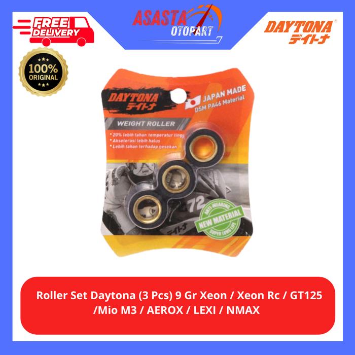Gambar Roller Daytona Black Teflon SOUL GT / M3 / AEROX / LEXI / NMAX ORIGINAL 100% - 9gram dari Asasta Otopart undefined Tokopedia