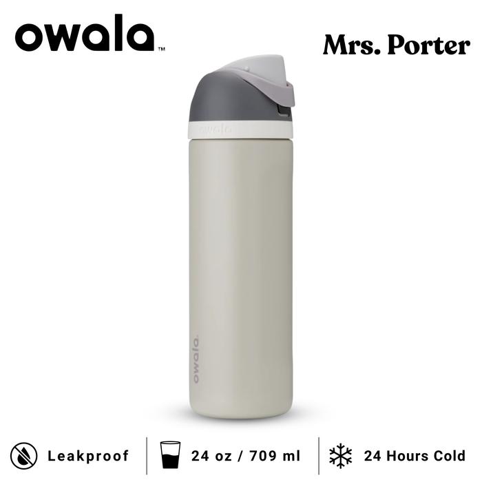 Gambar Owala FreeSip 24-Ounce (709ml) Insulated Stainless-Steel Water Bottle - Rock On dari Mrs. Porter undefined Tokopedia