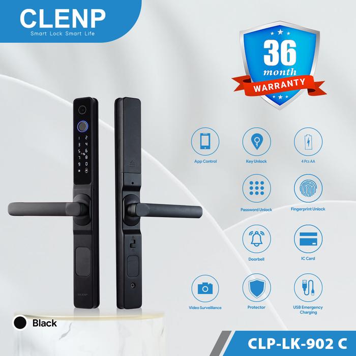 Gambar SMARTLOCK CLENP CLP LK 902 CAMERA BASIC KUNCI PINTU DIGITAL / SEMI AUTOMATIC / SMART DOOR LOCK / ELECTRONIC LOCK / ELECTRONIC KEY / KUNCI AUTOMATIC / SMART HOME - 902+Camera dari Clenp Indonesia undefined Tokopedia