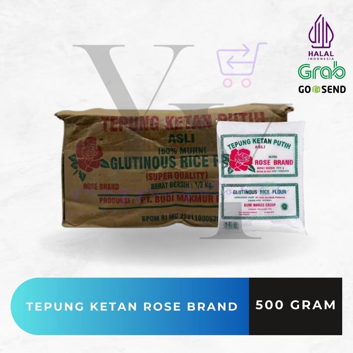 Gambar 1 Dus Isi 20 Bungkus Tepung Beras / Ketan Rose Brand 500 gram - Tepung Ketan dari Yungyungstores undefined Tokopedia