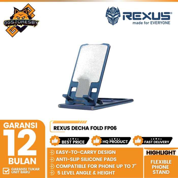 Gambar REXUS DECHA FOLD FP06 Handphone Stand - Blue dari GGSTORESBY undefined Tokopedia