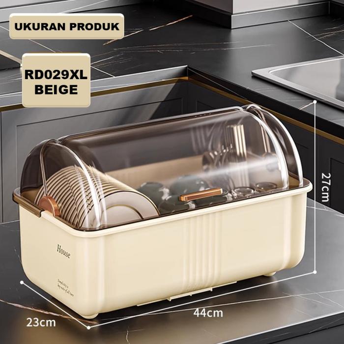 Gambar Rak Piring Tertutup / Rak Dapur / Rak Serbaguna / Rak piring wastafel / rak wastafel dapur / rak atas Kitchen Set / Rak Kitchenset / Rak Pengering Piring Mangkok Piring Plastik dengan Tutup Rak Piring Mangkok Sendok Garpu Rak Dapur Multifungsi Alat Makan - Big Beige dari CV. Putra Interior undefined Tokopedia